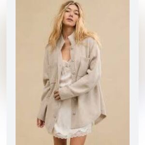 NWT- Aerie Cream Button-Up Sweater